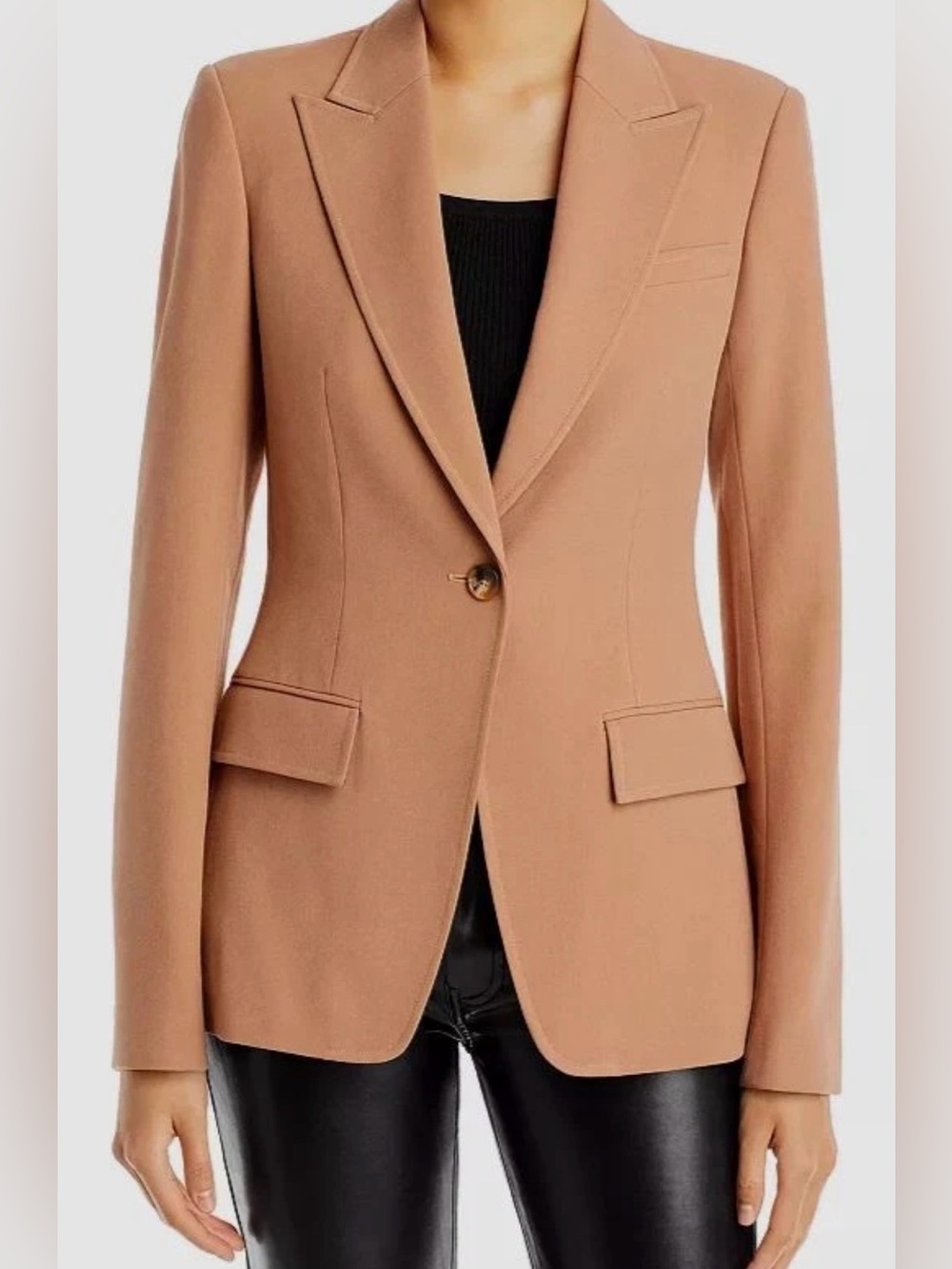 ALC Edie Single Button Camel Jacket Blazer NWT Size 2 Classic Minimalist Basic